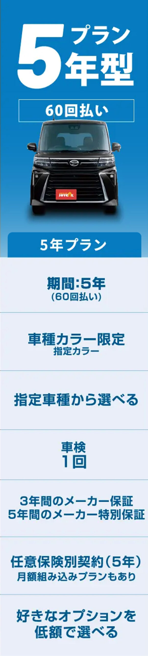 5年型プラン(60回払い)